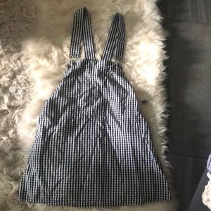 COPY - Gingham patter overall jumper dress NO TAG